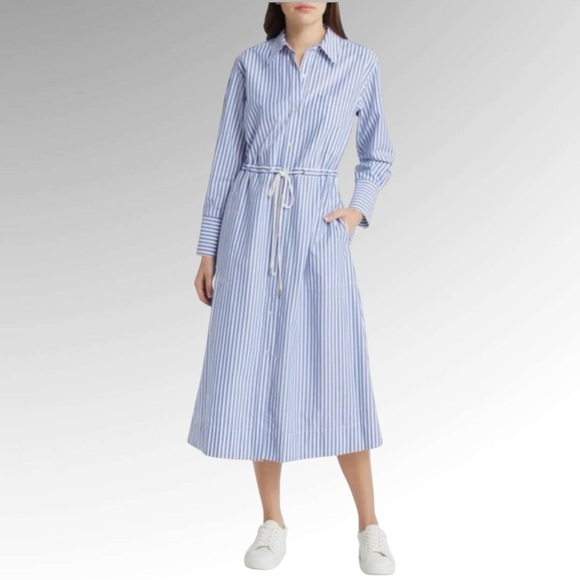 Rails Dresses & Skirts - Rails Shivonne Stripe Long Sleeve
Midi Shirtdress